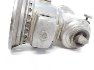 A Lucas Galcia Major carbide/acetylene bicycle lamp, set with faceted red and green glass... - 5