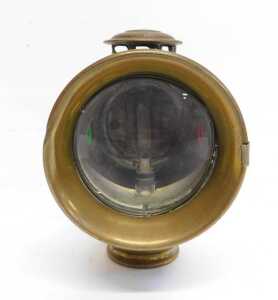 A Joseph Lucas Ltd Birmingham 260E Colonia brass effect carbide/acetylene bicycle lamp, inset... - 3
