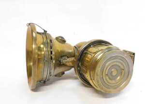 A Joseph Lucas Ltd Birmingham 260E Colonia brass effect carbide/acetylene bicycle lamp, inset... - 6