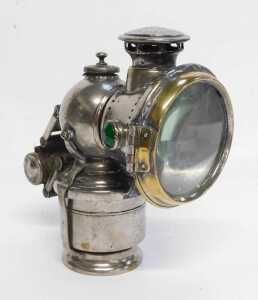 A Joseph Lucas Ltd Birmingham Acetyphote No 517 carbide/acetylene bicycle lamp, with part brass... - 4
