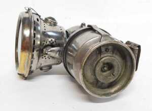 A Joseph Lucas Ltd Birmingham Acetyphote No 517 carbide/acetylene bicycle lamp, with part brass... - 6