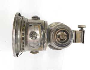 A Joseph Lucas Ltd Birmingham Calcia Major carbide/acetylene bicycle lamp, with part brass... - 5