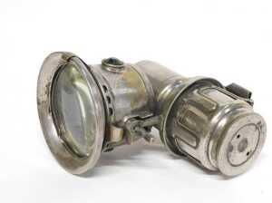 A Joseph Lucas Ltd Birmingham Calcia Major carbide/acetylene bicycle lamp, with part brass... - 6
