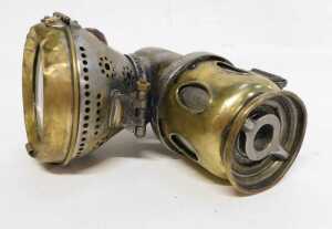 A Powell and Hanmer Ltd Birmingham Chieftain part brass effect carbide/acetylene bicycle lamp,... - 6