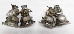 Four Powell and Hanmer Ltd Birmingham Panther carbide/acetylene bicycle lamps, two with part... - 4