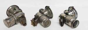 Three Powell and Hanmer Ltd Birmingham Panther carbide/acetylene bicycle lamps, two inset with... - 4