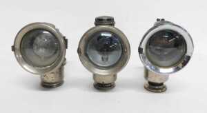 Three Powell and Hanmer Ltd Birmingham Panther carbide/acetylene bicycle lamps, two inset with... - 5