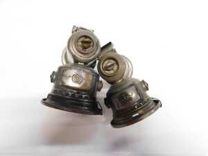 Five Joseph Lucas Ltd Birmingham carbide/acetylene bicycle lamps, three Calcia Club examples,... - 4