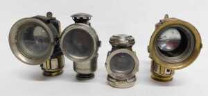 Four Joseph Lucas Ltd Birmingham carbide/acetylene bicycle lamps, comprising a Calcia Major... - 3