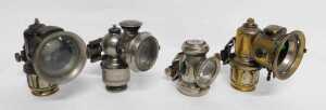 Four Joseph Lucas Ltd Birmingham carbide/acetylene bicycle lamps, comprising a Calcia Major... - 4