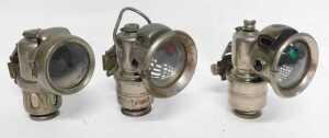 Three Powell and Hanmer carbide paraffin lamps, one titled Chieftain, 16cm high, and another The... - 4