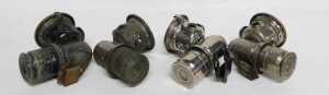 Four Joseph Lucas Ltd Birmingham Calcia Cadet carbide/acetylene bicycle lamps, each inset with... - 5