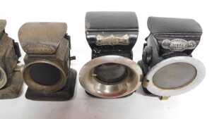 Four Joseph Lucas Ltd Birmingham Warna paraffin bicycle lamps, 11cm high, together with two For... - 5