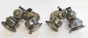 Four Powell and Hanmer Ltd Birmingham The Revenge carbide/acetylene bicycle lamps, No 70A, each... - 5