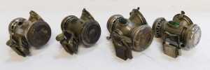 Four paraffin bicycle lamps, two for Joseph Lucas Ltd Birmingham Captain No 320 lamps, 12cm high,... - 6
