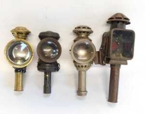 Four candle bicycle lamps, to include Powell and Hanmer Aerolite, 20.5cm high, Miller Bola,... - 4