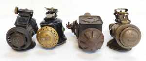 Four candle bicycle lamps, to include Powell and Hanmer Aerolite, 20.5cm high, Miller Bola,... - 5
