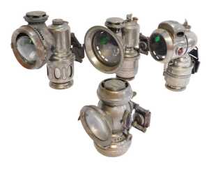 Four Powell and Hanmer Ltd Birmingham carbide/acetylene and other bicycle lamps, comprising New...