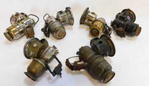 Four Powell and Hanmer carbide/acetylene bicycle lamps, together with two others. (AF) - 6