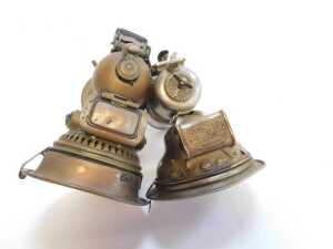 Five carbide/acetylene and other bicycle lamps, comprising Luxor, Lucca, Mira, Millers, Cetalite,... - 5