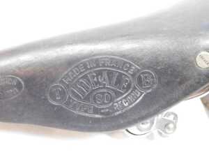 A Norex 38 leather saddle, with copper and brass rivets, an Ideal 80 leather saddle, and a... - 3