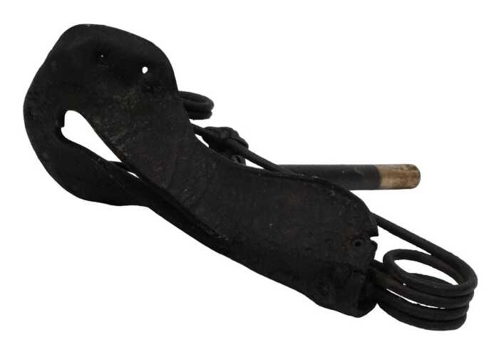A Lepper sprung leather bicycle saddle.