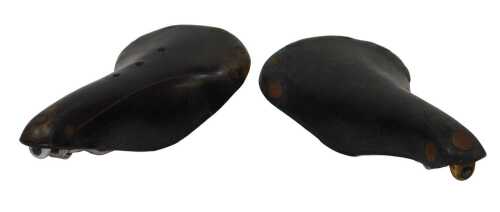 A Brooks B17 leather saddle, Champion narrow, and a Brooks Professional leather saddle with...