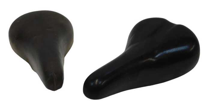A San Marco leather saddle and another. (2)