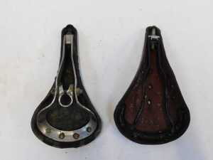 A Brooks Professional Select saddle, with copper rivets, and a Mansfield leather saddle, with... - 5