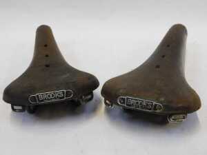 A Brooks B17 Champion narrow leather saddle, and another Brooks saddle. (2) - 4