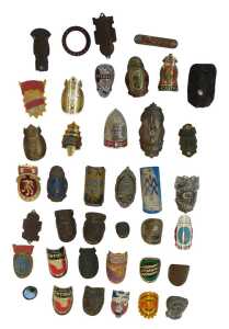 Cycle head badges, including Emmelle, New Hudson, British Eagle, Hercules, The James Cycle...
