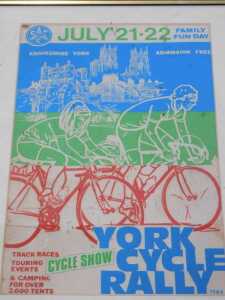 A CTC York Cycle Rally 1984 Knavesmire York poster, framed. - 3