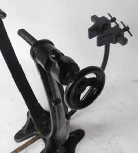 A black painted cast metal bicycle work stand, 44cm high. - 4