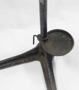 A black painted cast metal bicycle work stand, 144cm high. - 4