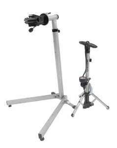 A bicycle repair stand, 83cm high, together with a BETO Cycling Necessity tyre pump with...