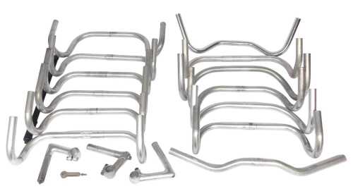 Chrome handlebars, including Concorde, GB handlebars, Cinelli, Cinelli headset, three TTT...