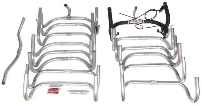 Chromed handlebars, including Reynolds chromed handlebars and headset, Cinelli handlebars and...