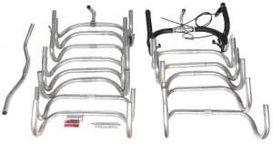 Chromed handlebars, including Reynolds chromed handlebars and headset, Cinelli handlebars and...