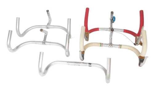 Cinelli and other handlebars and headsets, including Cinelli Campione Del Mondo, TTT Ambrosio...