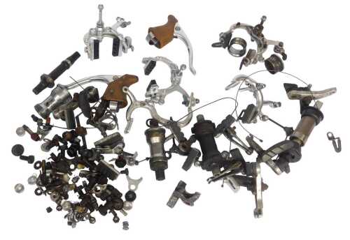 Brakes, including Campagnolo, Campagnolo brake handle, etc. (1 box)