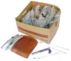 Bicycle parts, including Weinmann brake sets, various hubs, spokes, Campagnolo hub set, head...
