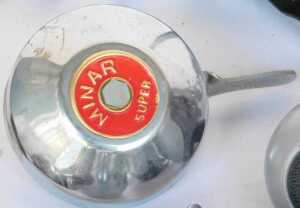 Various bells, including Lucas King of the Road bell, Tony Boswell's Cycles of York bell, CS... - 4