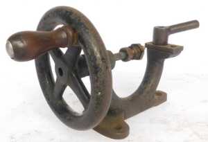 A Mikado manual spoke threading machine, and a Bradbury No. 1 wheel truing jig. (2) - 4
