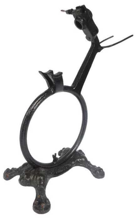 The Willbro of Norwich bicycle stand, repainted black.