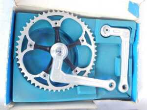 A Campagnolo Comp Triple crank set, a PMP crank set, and a Campagnolo Comp Triple tens crank set,... - 3