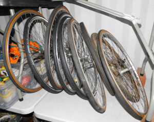 Bicycle wheels, including Schwalbe Marathon Plus, DRC touring wheels, etc. (9)