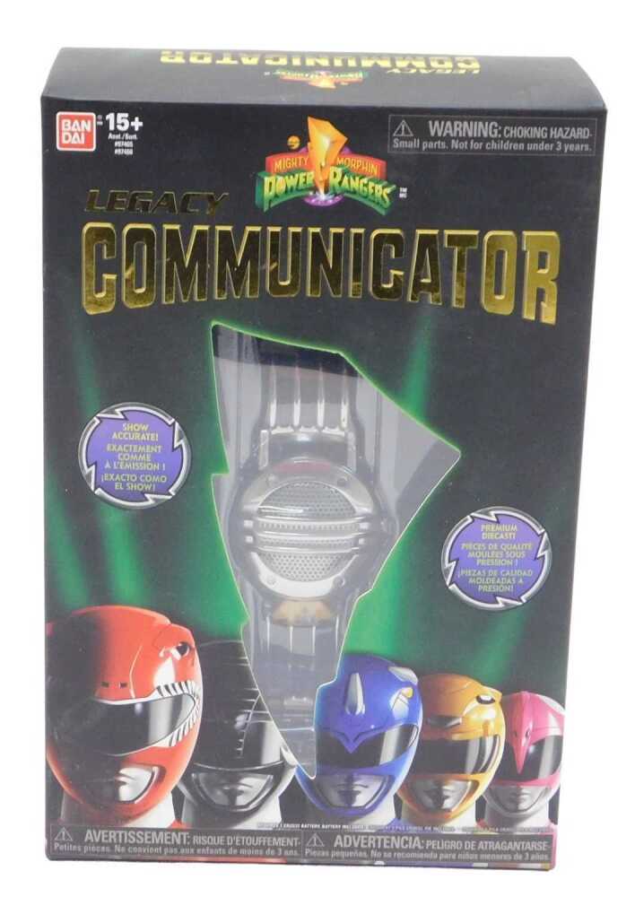 A Bandai Mighty Morphin Power Rangers Legacy communicator, boxed.
