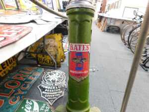 A Bates bicycle, with a Reynolds 531 green frame with applied advertising, chrome handlebars and... - 11