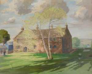 Gordon Clifford Barlow (1913-2004). Farm House, oil on canvas, signed, 49.5cm x 60cm.