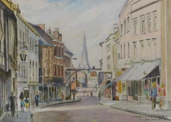 Alan C Robinson (20thC). Ashbourne Derbys, watercolour, signed, titled and dated 2000, 14.5cm x...
